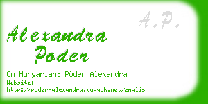 alexandra poder business card